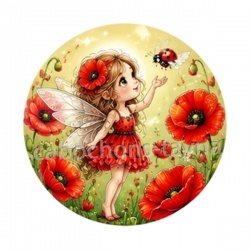petite fée coccinelle coquelicot