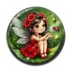 Cabochon Résine - petite fée coccinelle coquelicot