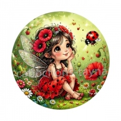 petite fée coccinelle coquelicot