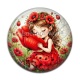 Cabochon Résine - petite fée coccinelle coquelicot