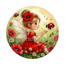 petite fée coccinelle coquelicot