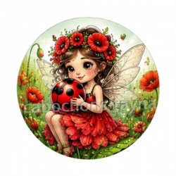 petite fée coccinelle coquelicot