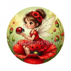 petite fée coccinelle coquelicot