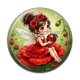 Cabochon Résine - petite fée coccinelle coquelicot