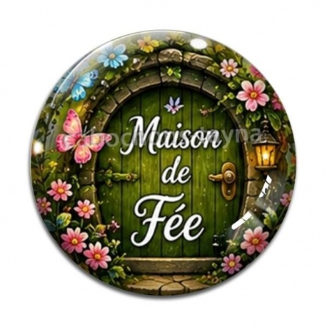 Cabochon Verre - maison de fée