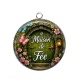 Pendentif Cabochon Argent - maison de fée