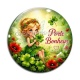 Cabochon Verre - fée porte bonheur