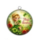 Pendentif Cabochon Argent - fée porte bonheur