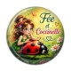 Cabochon Résine - fée et coccinelle