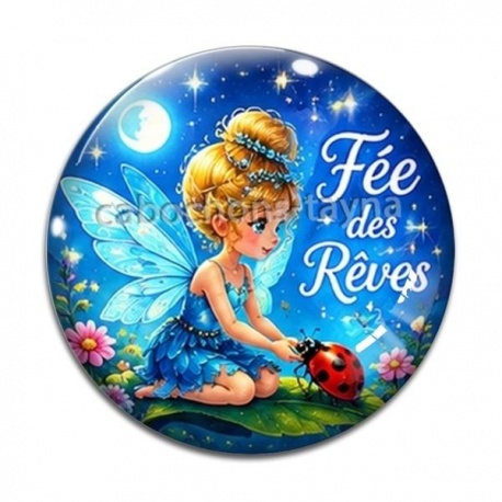 Cabochon Verre - fée des rêves