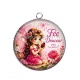Pendentif Cabochon Argent - fée douceur