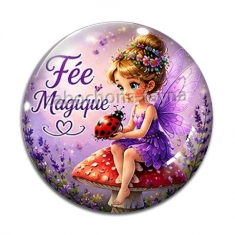 Cabochon Verre - fée magique