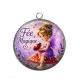 Pendentif Cabochon Argent - fée magique