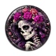 Cabochon Résine - femme squelette fleur