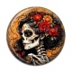 Cabochon Résine - femme squelette fleur