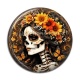 Cabochon Résine - femme squelette fleur