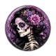 Cabochon Résine - femme squelette fleur