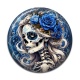 Cabochon Résine - femme squelette fleur