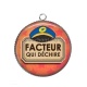Pendentif Cabochon Argent - facteur qui déchire
