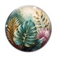 Cabochon Verre - feuille exotique