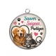 Pendentif Cabochon Argent - vétérinaire Sauver Soigner Protège