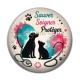 Cabochon Résine - vétérinaire Sauver Soigner Protège