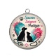 Pendentif Cabochon Argent - vétérinaire Sauver Soigner Protège