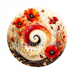 spirale fleur coquelicot