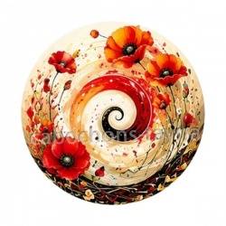 spirale fleur coquelicot