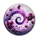 Cabochon Résine - spirale fleur coquelicot