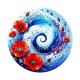 spirale fleur coquelicot