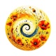 spirale fleur coquelicot