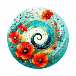 spirale fleur coquelicot