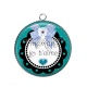Pendentif Cabochon Argent - maman je t'aime