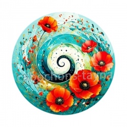spirale fleur coquelicot