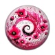 Cabochon Résine - spirale fleur coquelicot