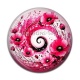 Cabochon Résine - spirale fleur coquelicot