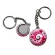 Porte clés - spirale fleur coquelicot