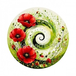 spirale fleur coquelicot