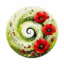spirale fleur coquelicot