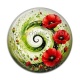 Cabochon Résine - spirale fleur coquelicot