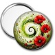 Miroir de poche - spirale fleur coquelicot