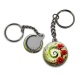 Porte clés - spirale fleur coquelicot