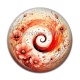 Cabochon Résine - spirale fleur coquelicot
