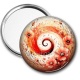 Miroir de poche - spirale fleur coquelicot