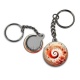 Porte clés - spirale fleur coquelicot