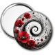 Miroir de poche - spirale fleur coquelicot