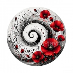 spirale fleur coquelicot