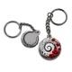 Porte clés - spirale fleur coquelicot
