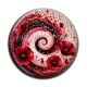 Cabochon Résine - spirale fleur coquelicot